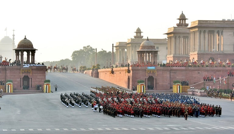 The Band performing at the ‘Beating Retreat ceremony at Vijay Chowk in New Delhi on January 29 2018 5